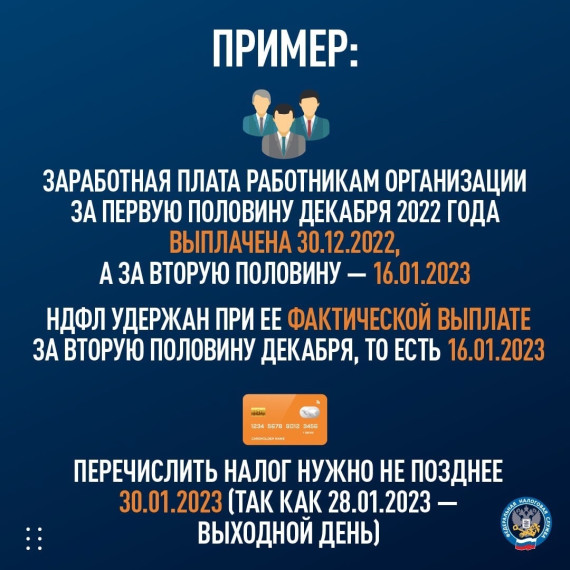 Как отразить в налоговой отчетности НДФЛ с зарплаты за декабрь 2022 года.